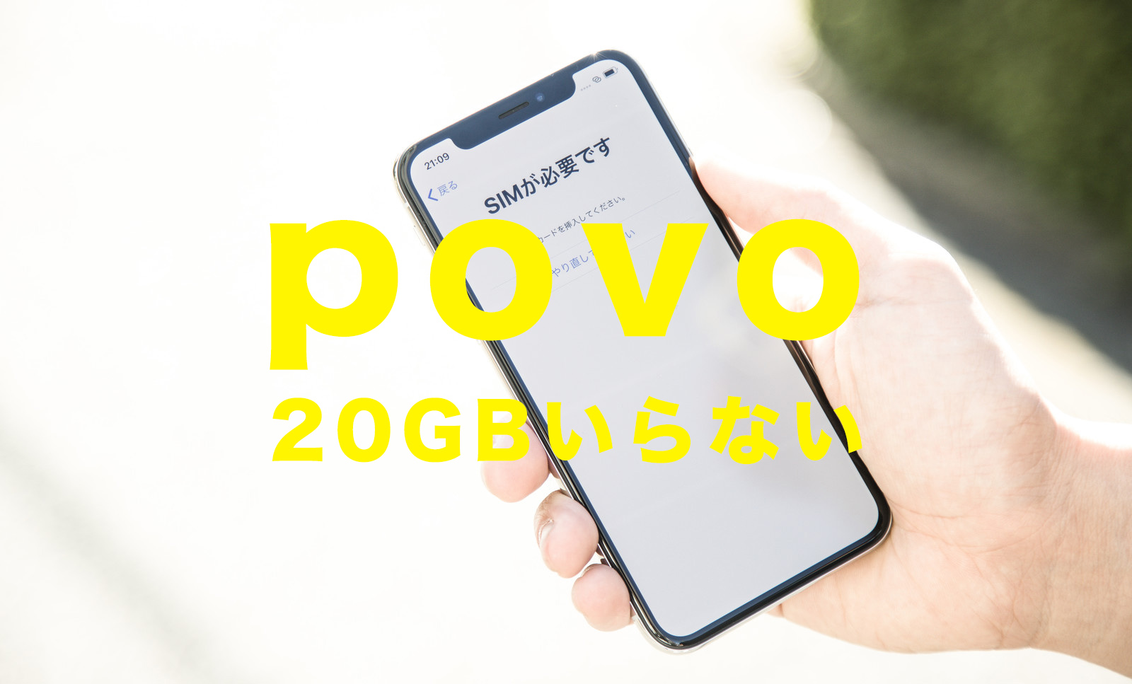 povoで20GB(ギガ)もいらない場合の選択肢はある？のサムネイル画像