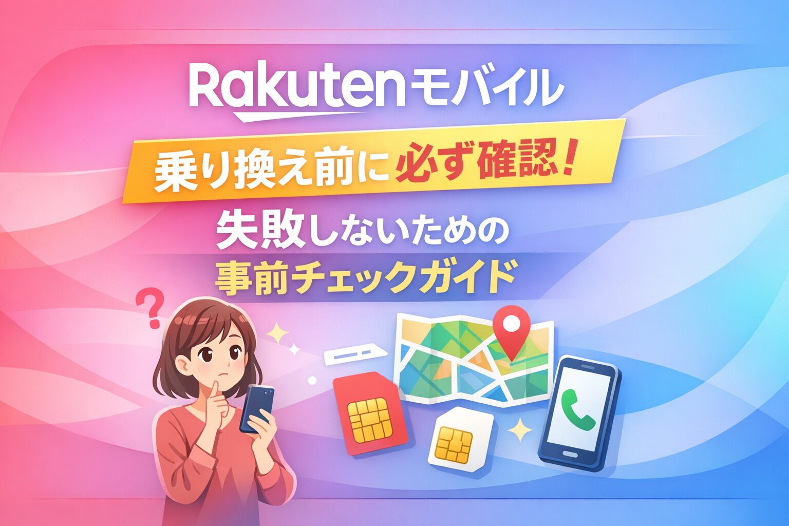 楽天モバイルに乗り換える前に必ず確認すべきこと｜失敗しないための事前チェック完全ガイドのサムネイル画像