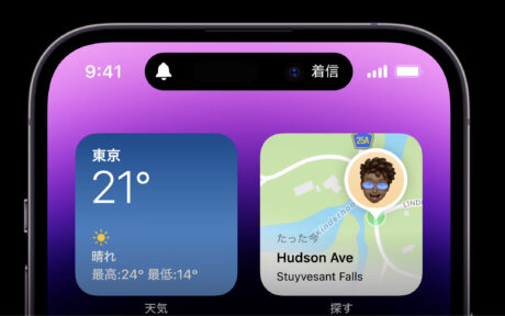 ダイナミックアイランド(Dynamic Island)の表示の例1
