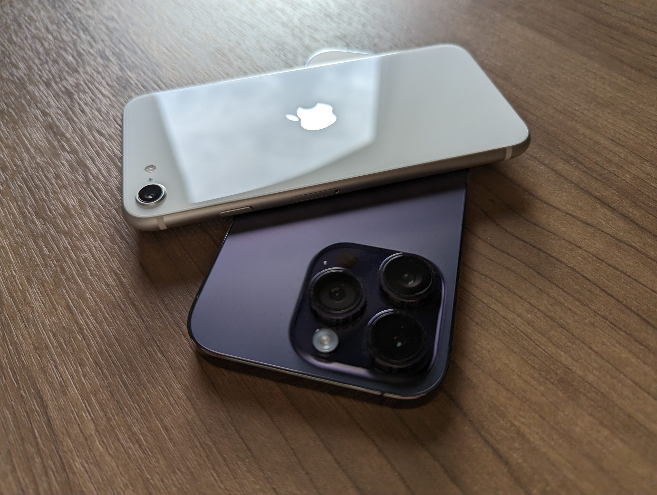 iPhone 14 ProとiPhone SE(第2世代)の写真