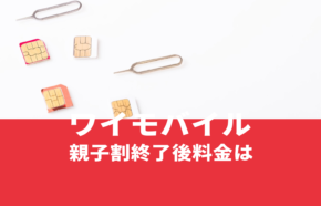 ワイモバ親子割の終了後は料金はどうなる？【ワイモバイル】