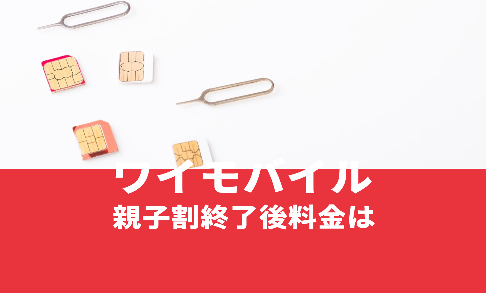 ワイモバ親子割の終了後は料金はどうなる？【ワイモバイル】のサムネイル画像