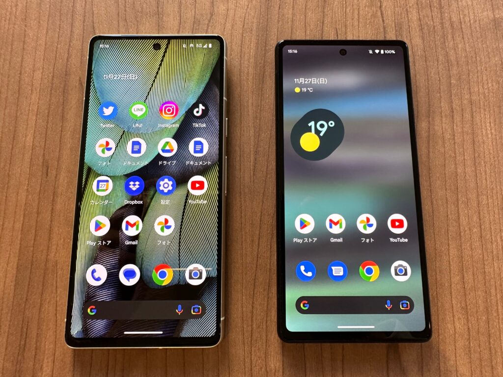 Google Pixel 6aとPixel 7の写真