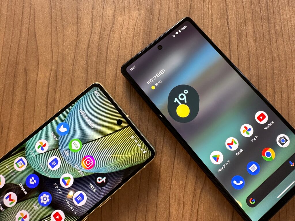 Google Pixel 6aとPixel 7の写真