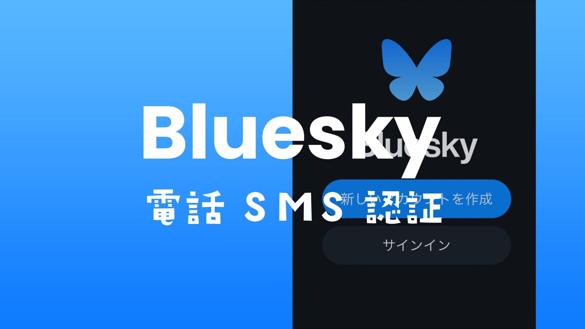 Blueskyでこの電話番号は正しくありません。登録されている国を選択し、電話番号を省略せずに入力してくださいエラーが出る。のサムネイル画像