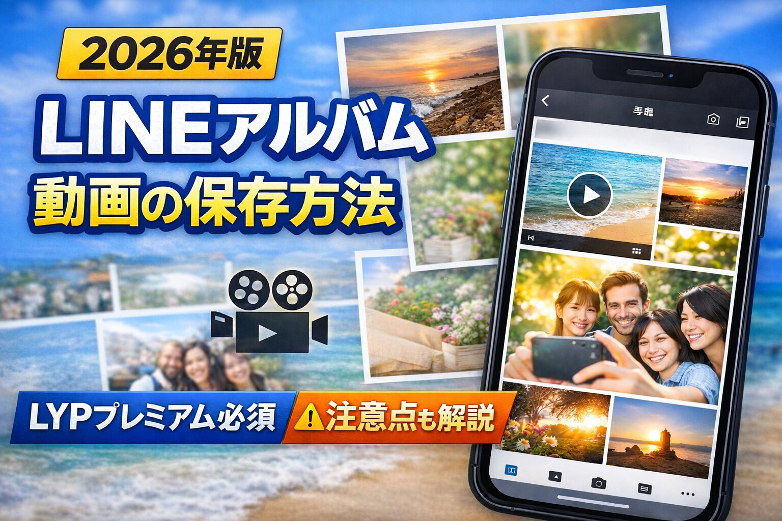 【2026年版】LINEアルバムに動画を保存する方法｜LYPプレミアムの条件と注意点のサムネイル画像