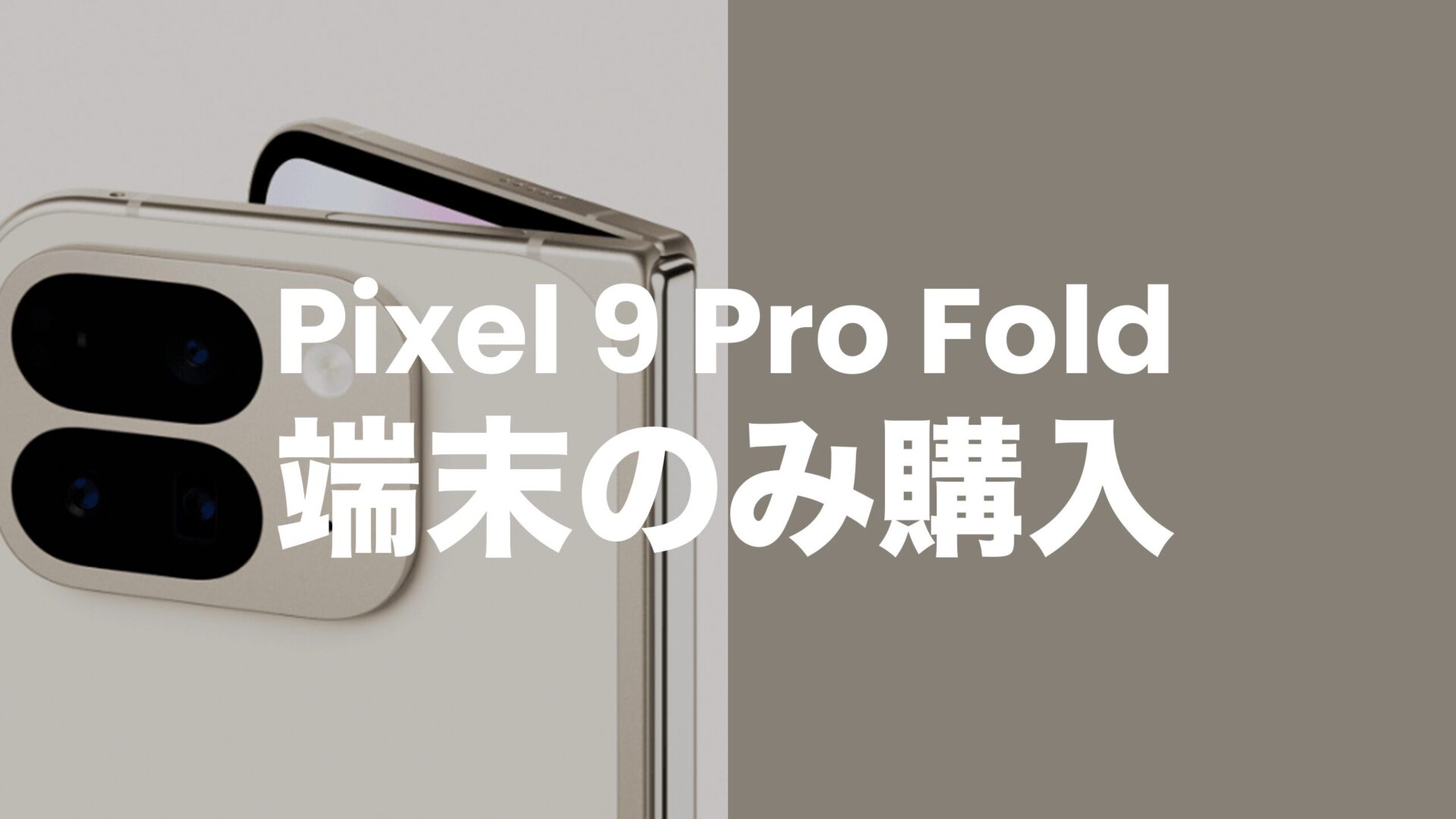 Pixel 9 Pro Foldを端末のみ購入&回線契約なしで手に入れるには？のサムネイル画像