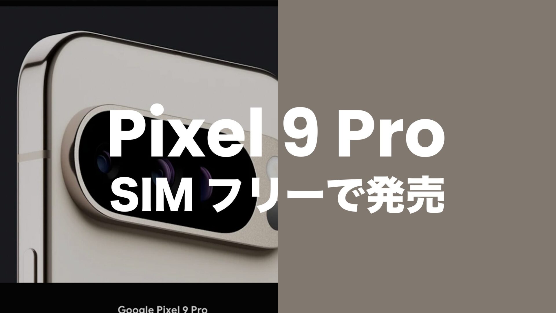 Google Pixel 9 ProはSIMフリー&SIMロック無しで発売される？のサムネイル画像