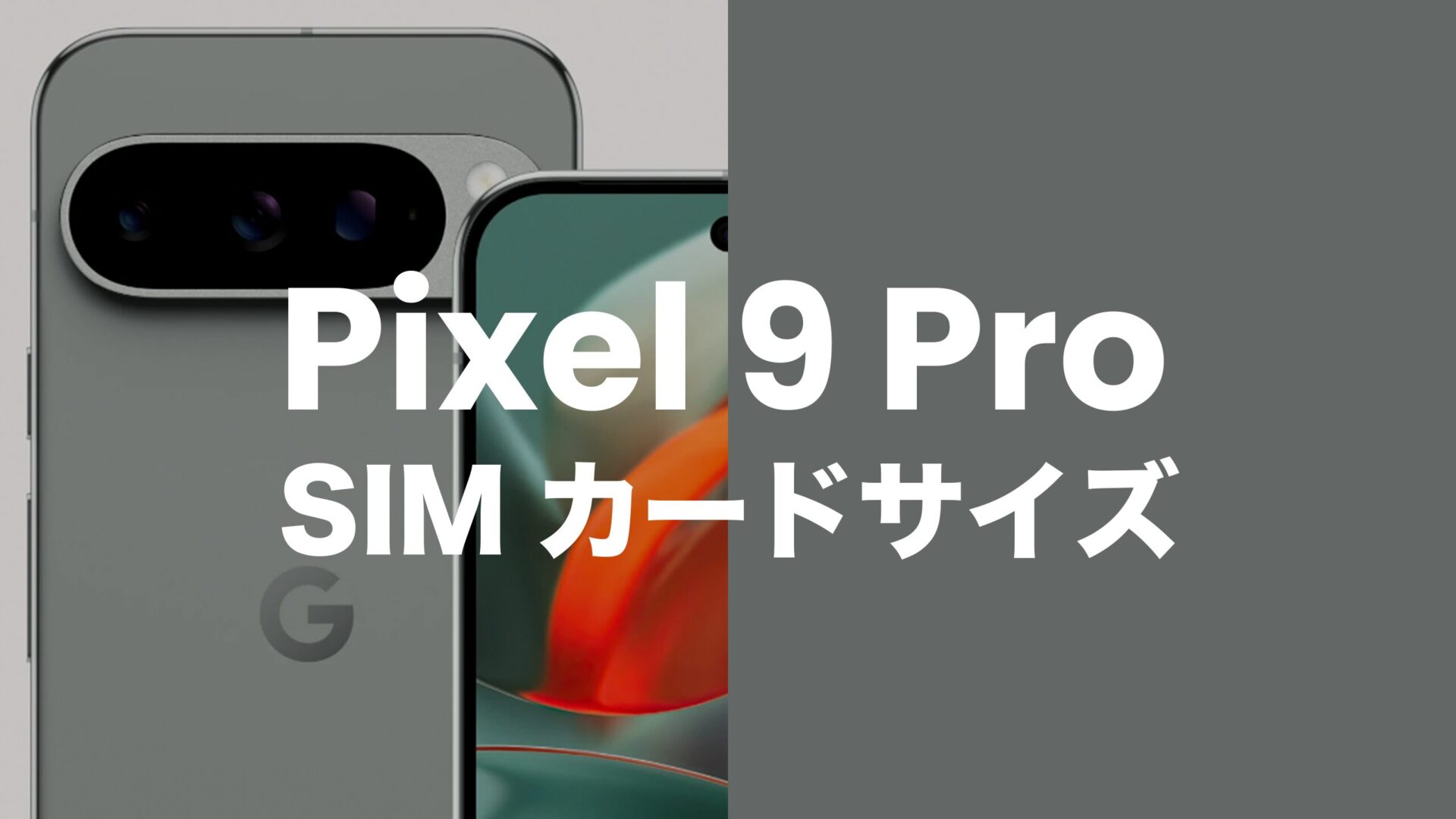 Google Pixel 9 Pro/Pro XLのSIMカードサイズはnanoSIMとマルチSIM。のサムネイル画像