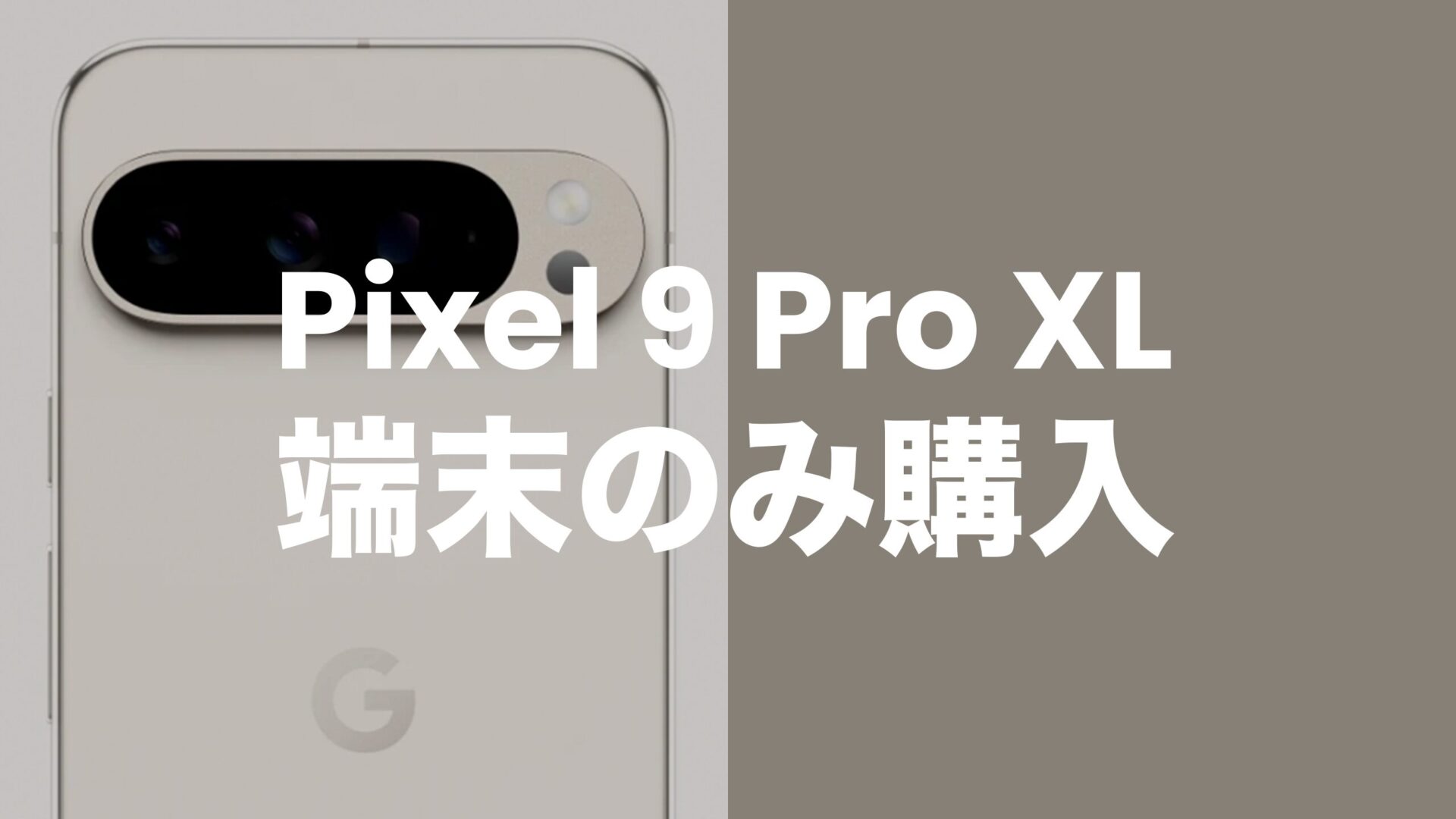 Google Pixel 9 Pro XLを端末のみ購入&回線契約なしで手に入れるには？のサムネイル画像